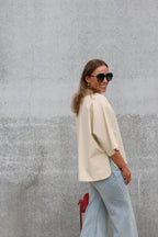 Lotte hemdje met korte mouwen beige