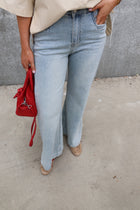 Fenna flared jeans light denim
