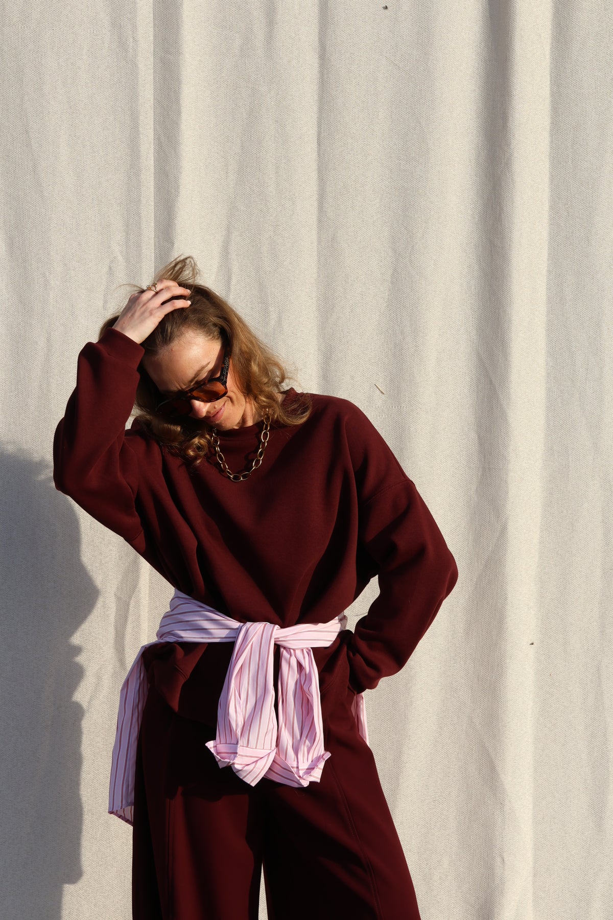 Lux oversized sweater bordeaux