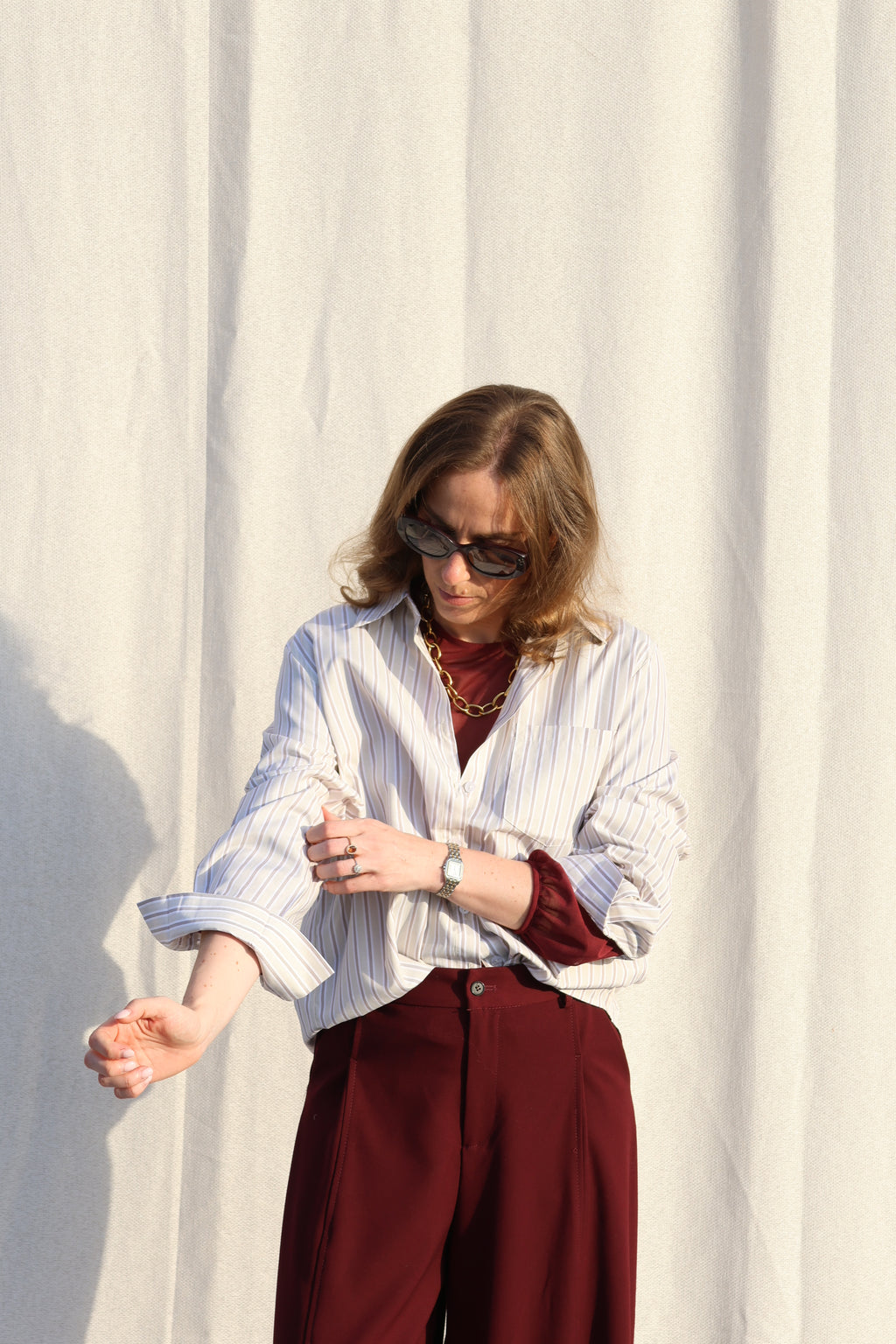 Fleur gestreept hemdje beige