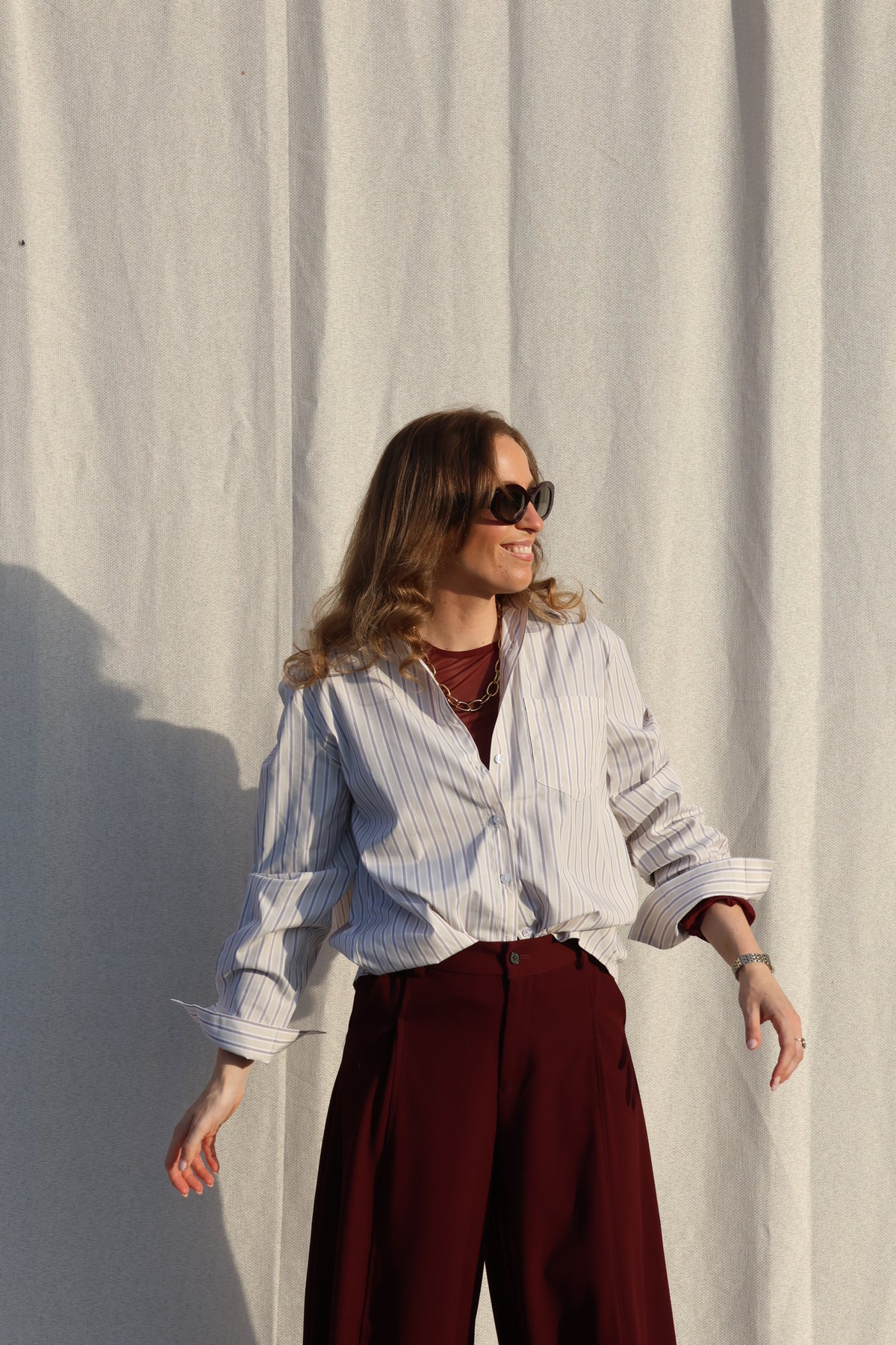 Fleur gestreept hemdje beige