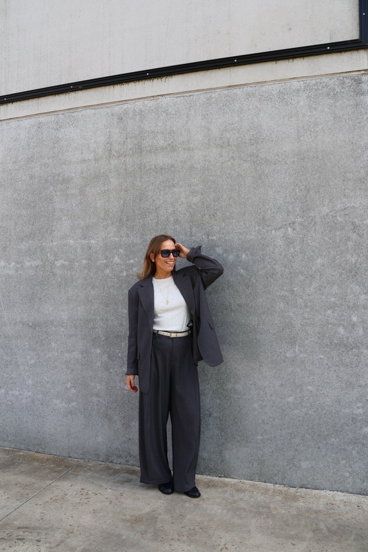 Lune blazer grijs