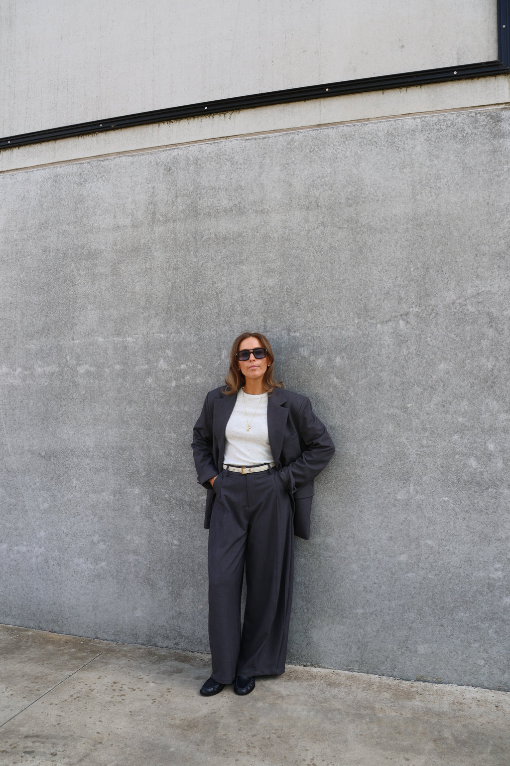 Lune blazer grijs