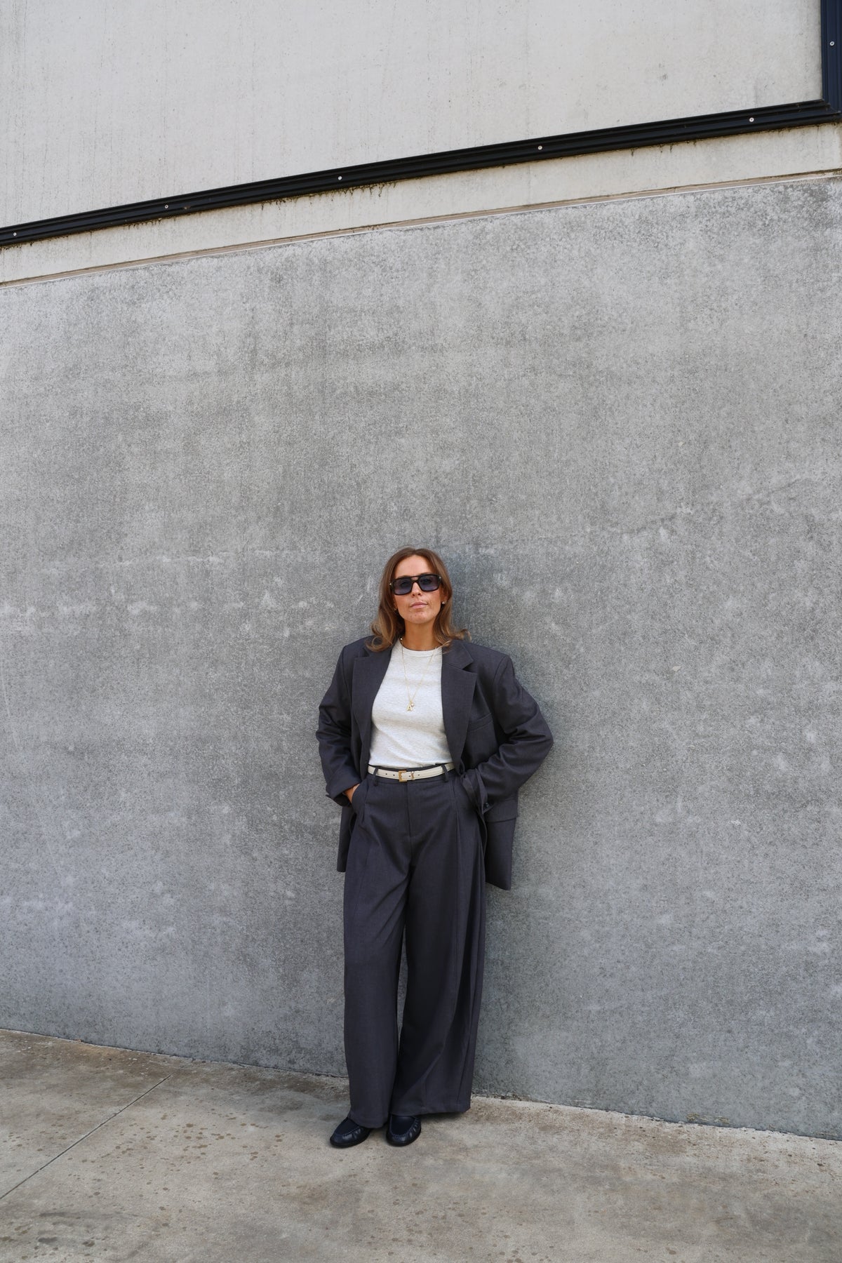 Lune blazer grijs