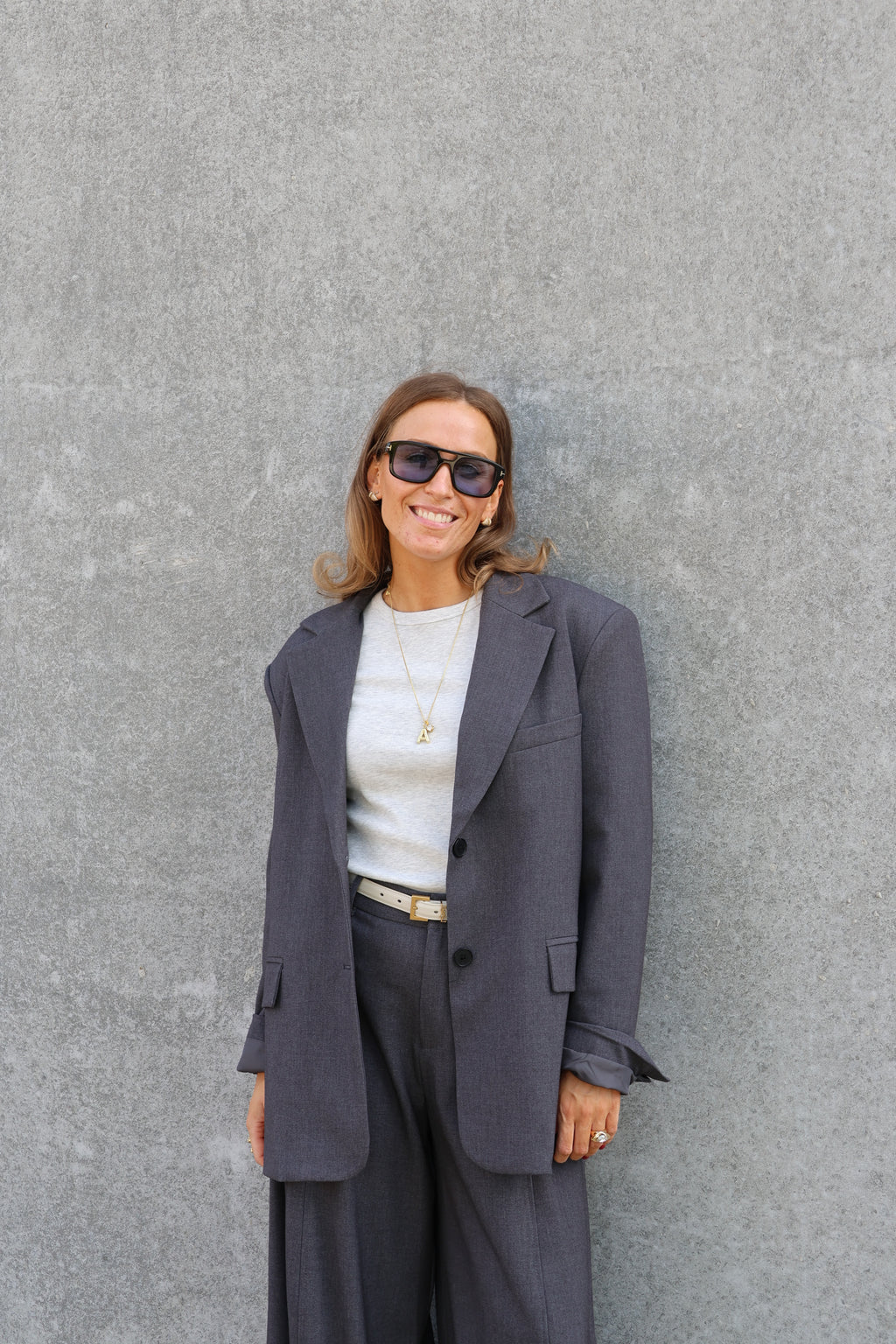 Lune blazer grijs