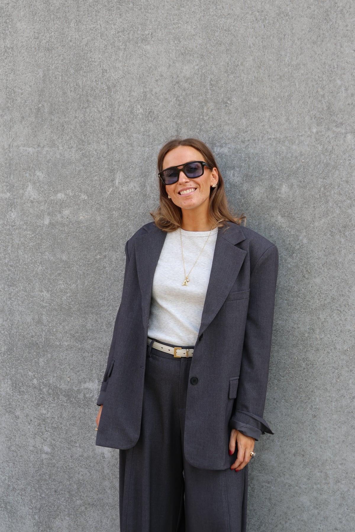 Lune blazer grijs