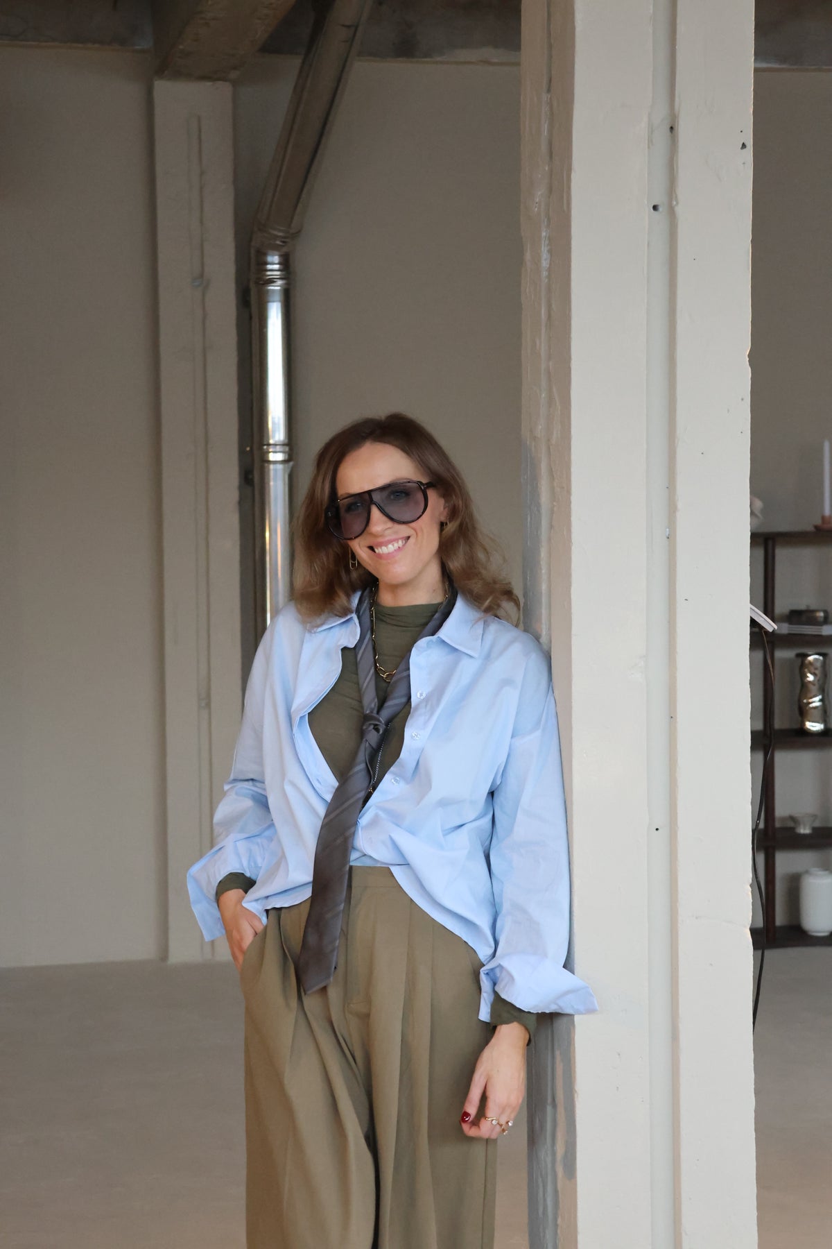 Ada blouse lichtblauw