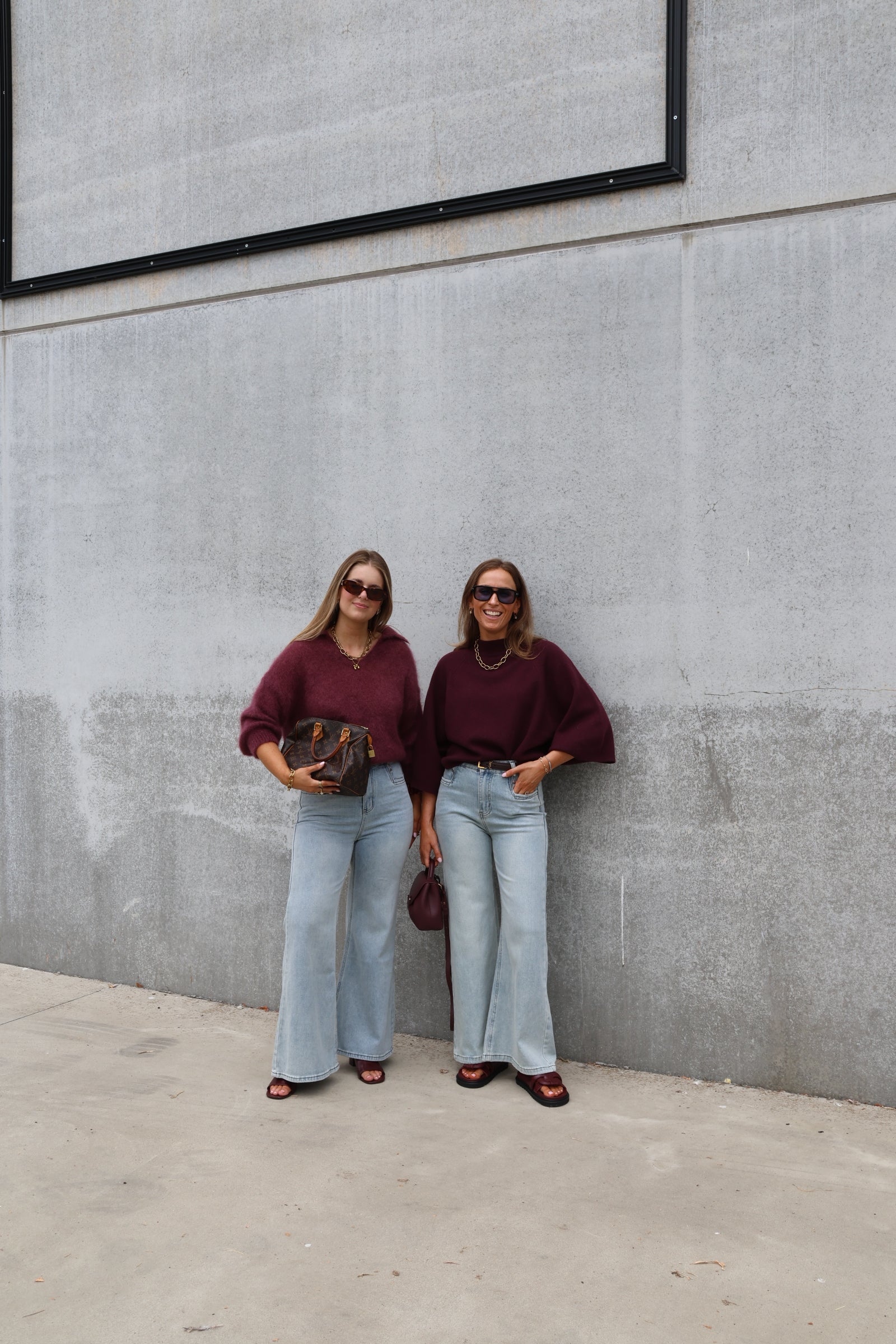 Luka round neck pull aubergine