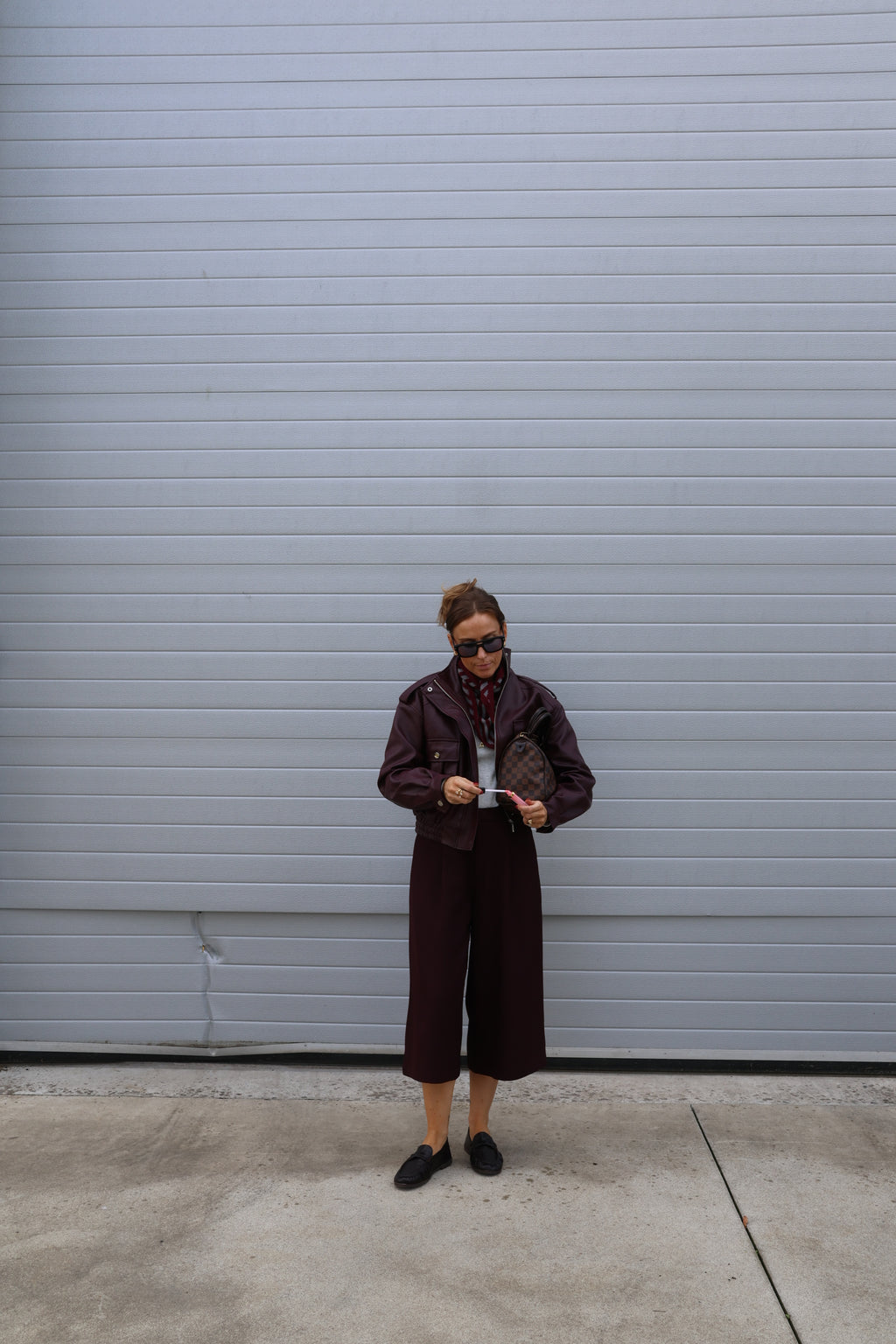 Roxy jack in leerlook bordeaux