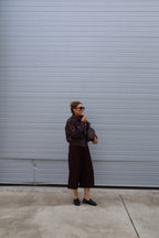 Roxy jack in leerlook bordeaux