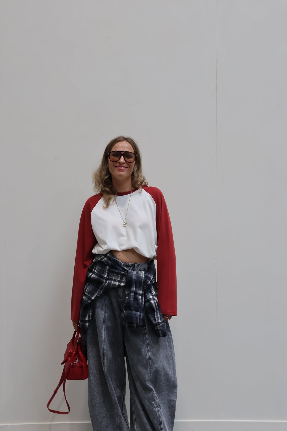 Amy longsleeve créme/donkerrood