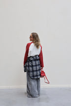 Gitte oversized geruit hemd marine