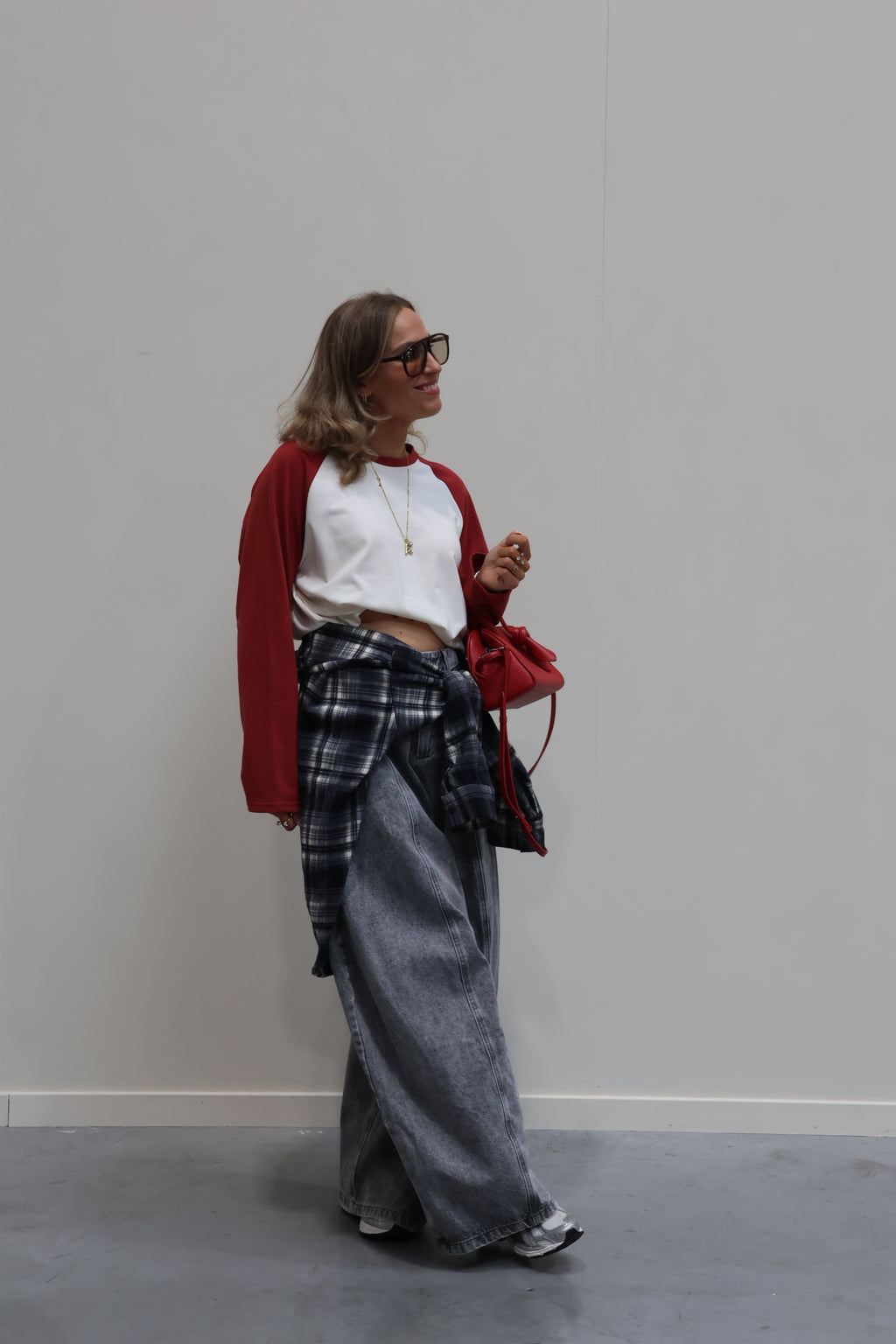 Alexia balloon jeans met rekkerband grijs