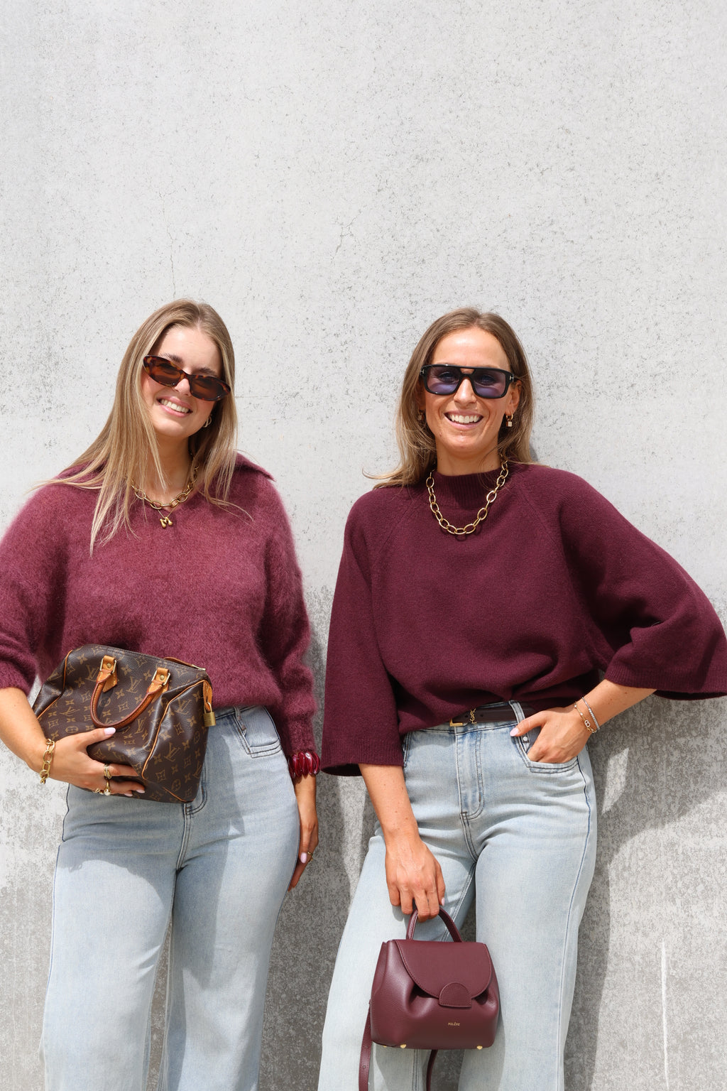 Luka round neck pull aubergine