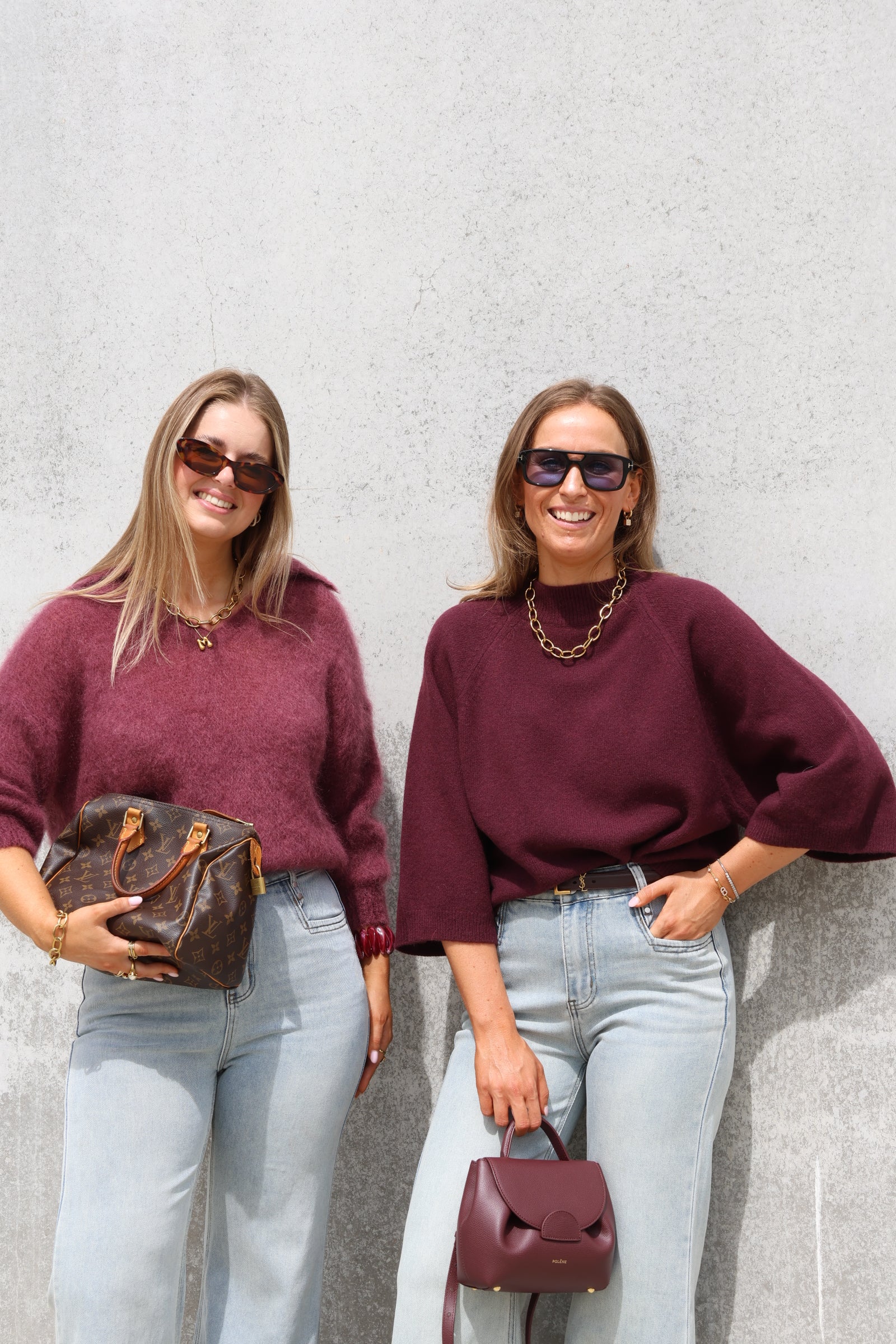 Luka round neck pull aubergine