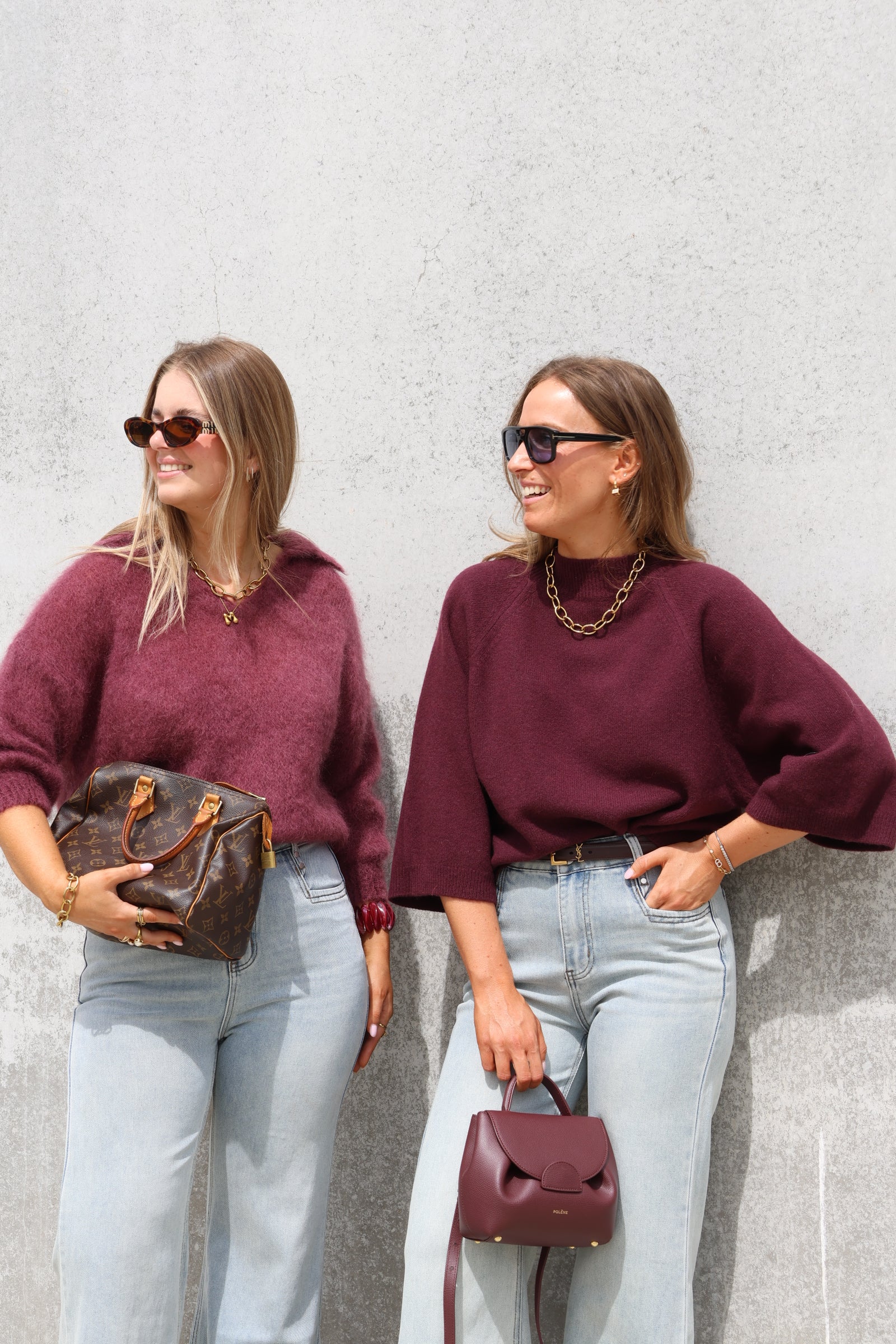 Leonce mohair polo aubergine