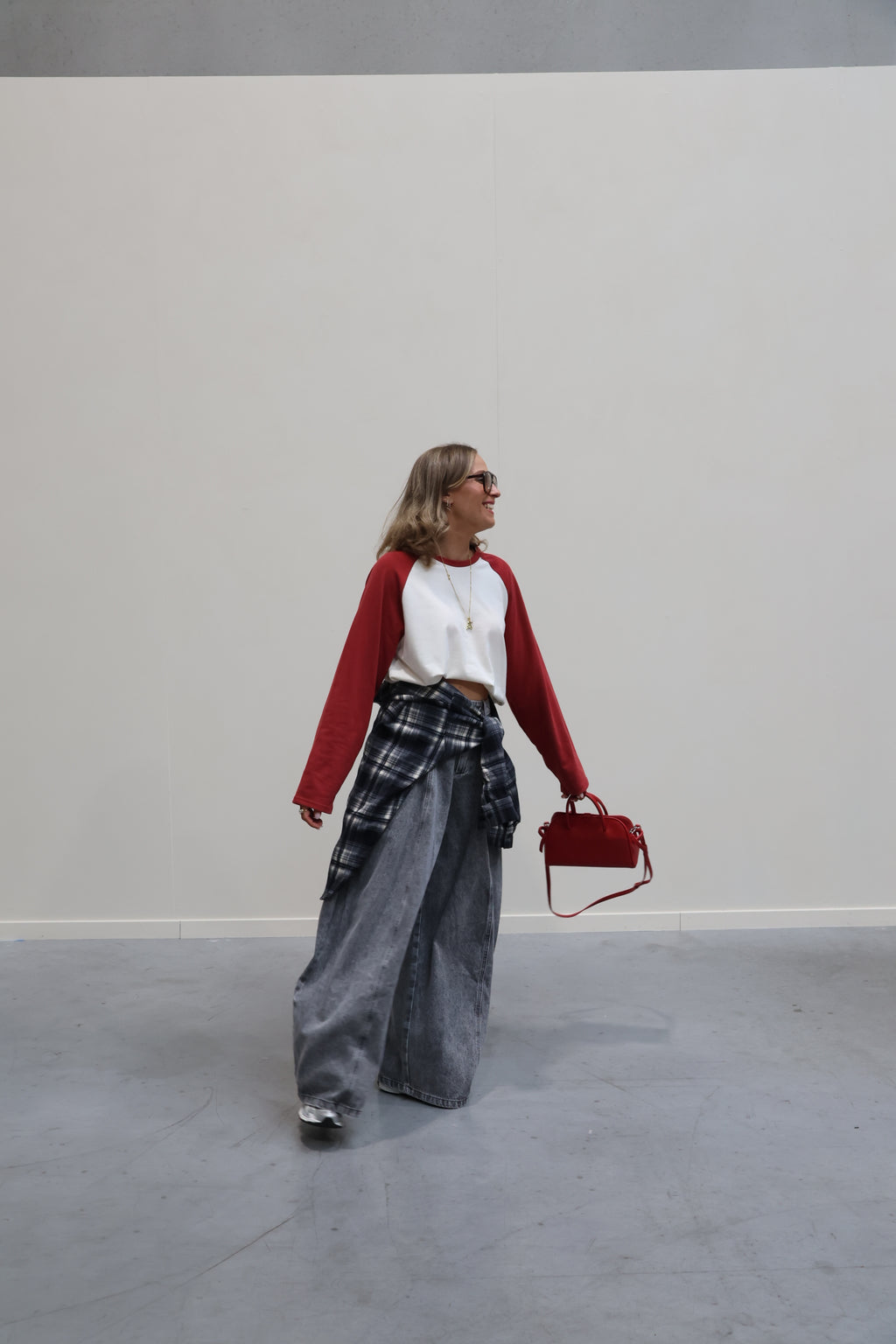 Amy longsleeve créme/donkerrood