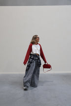 Amy longsleeve créme/donkerrood