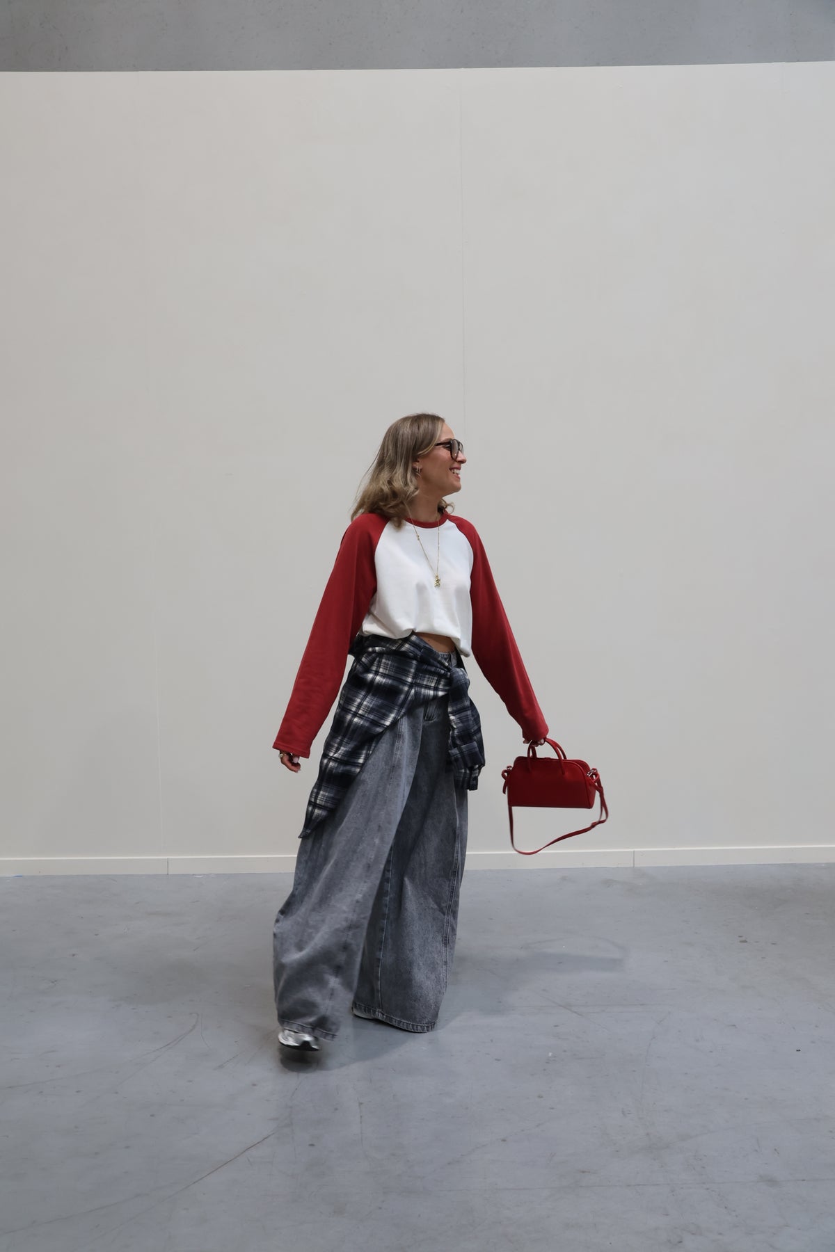 Amy longsleeve créme/donkerrood