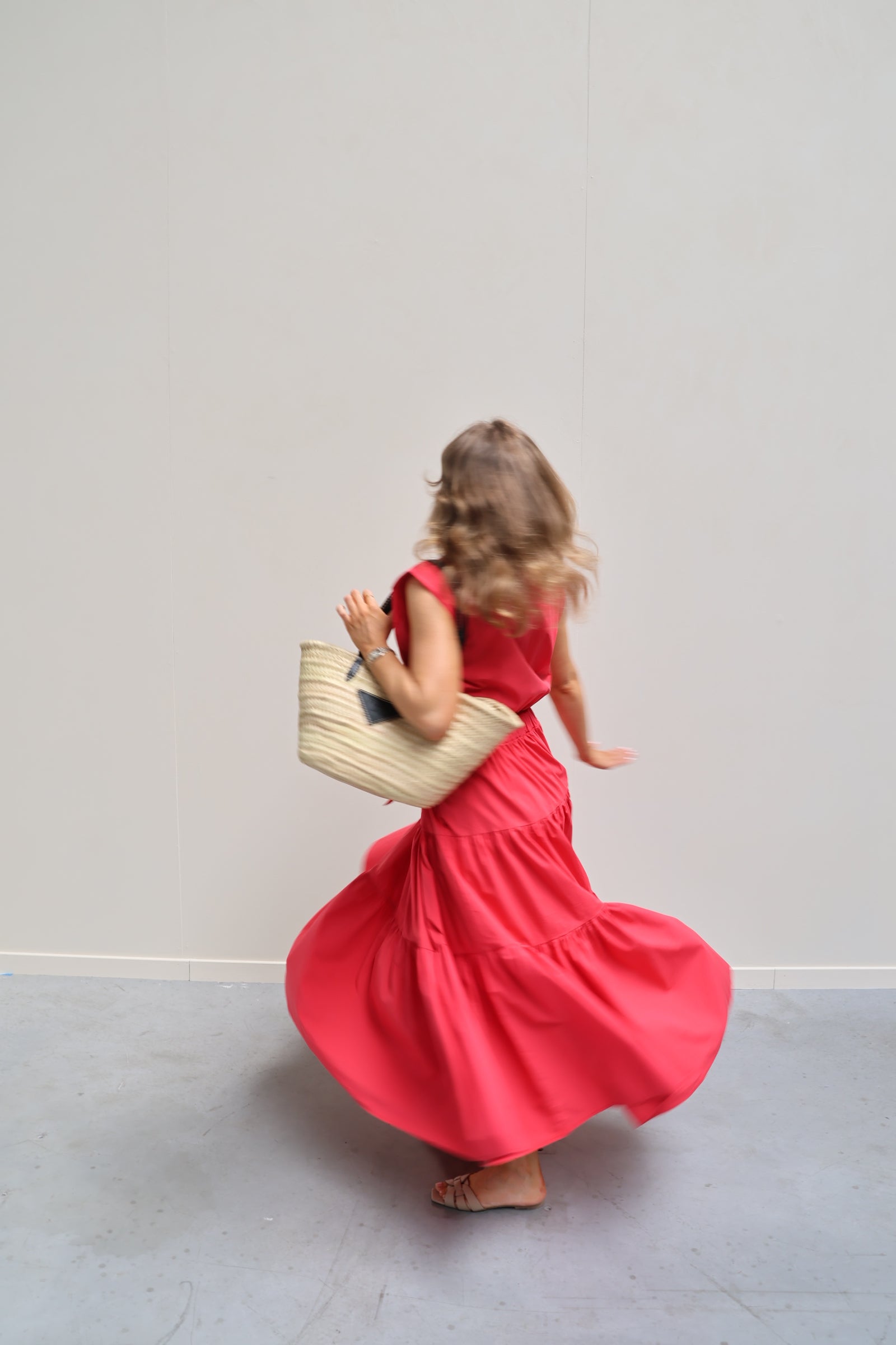 Cato maxi jurk rood