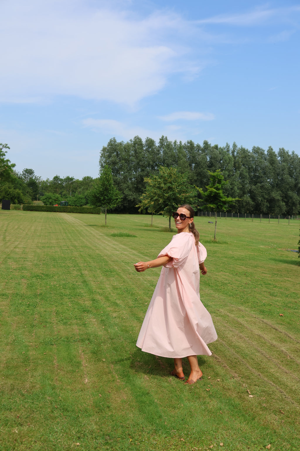 Ruby maxi jurk babyroze