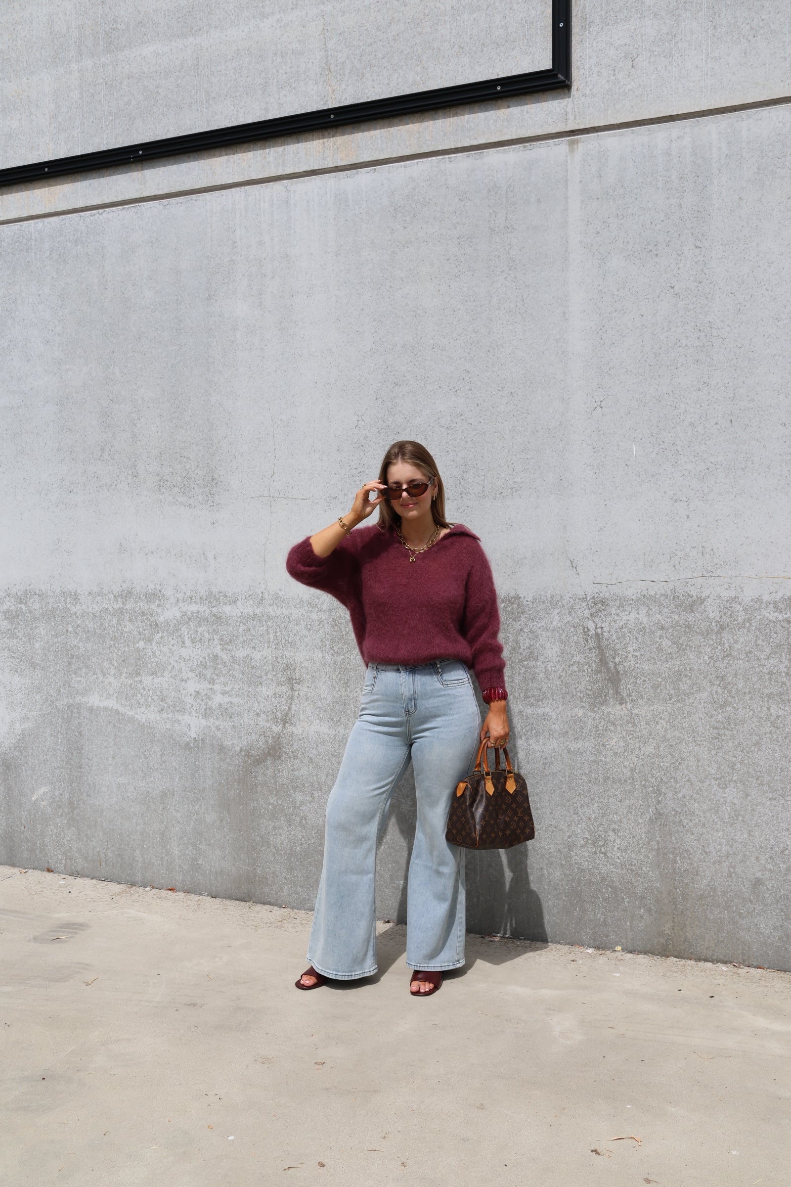 Fenna flared jeans light denim