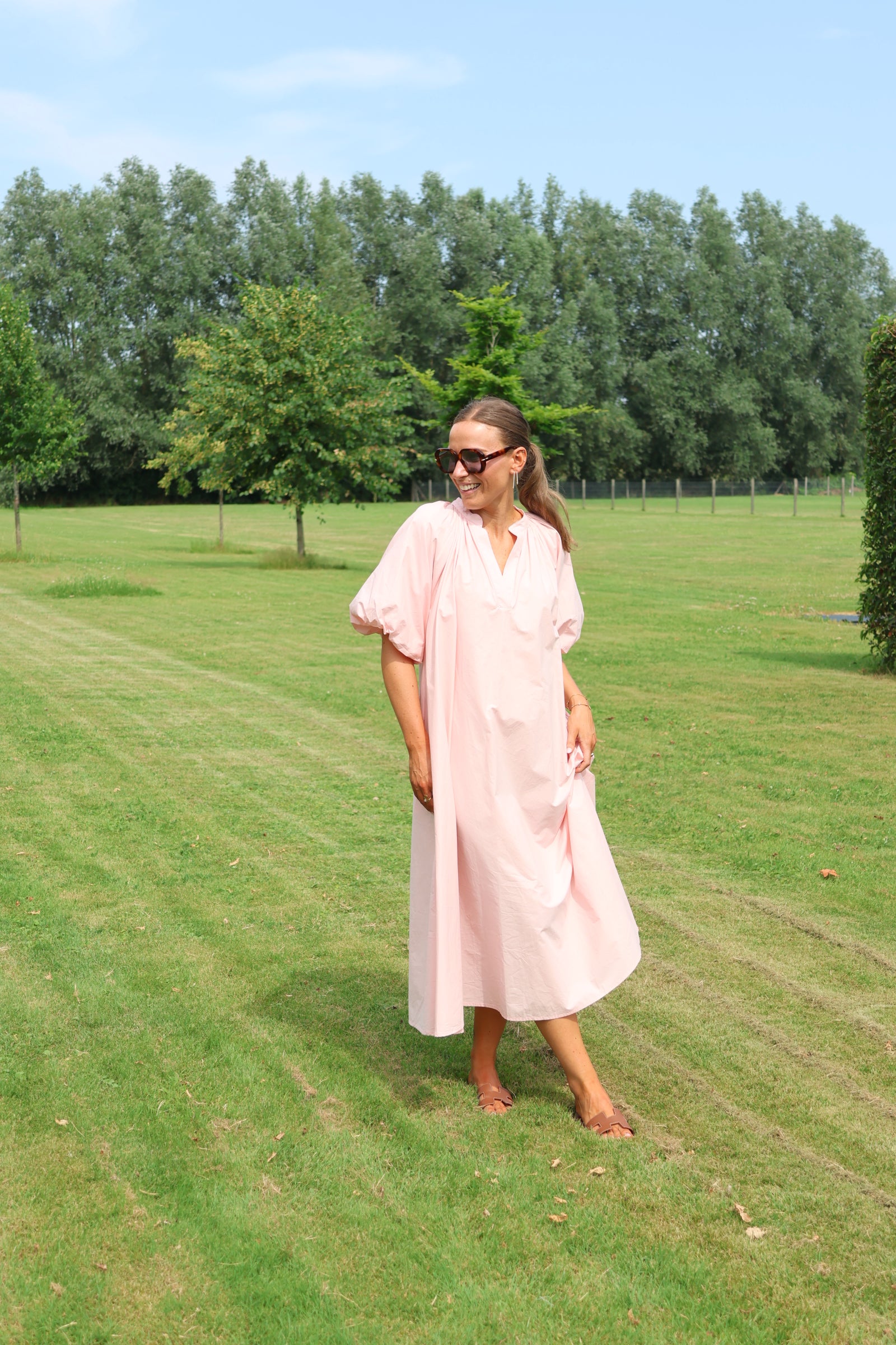 Ruby maxi jurk babyroze