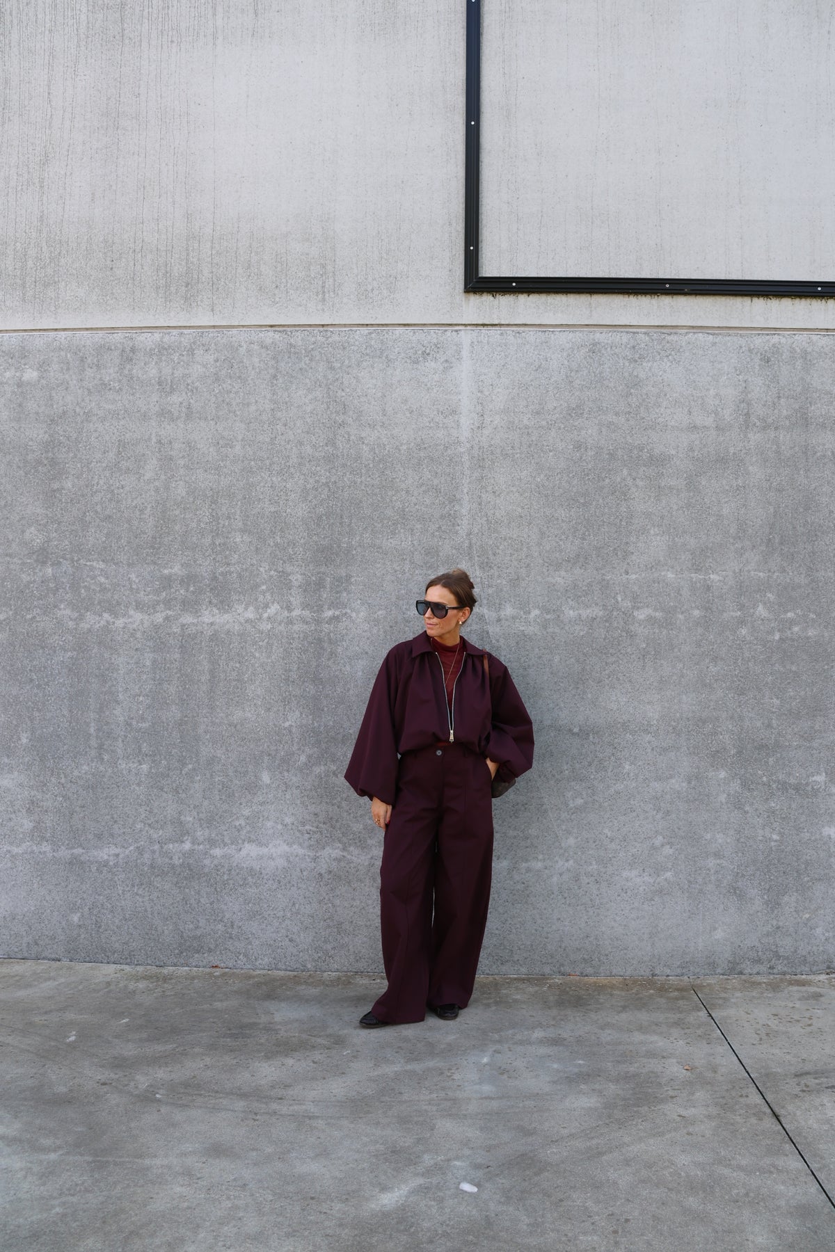 Veerle cropped jasje dark berry