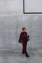 Veerle cropped jasje dark berry
