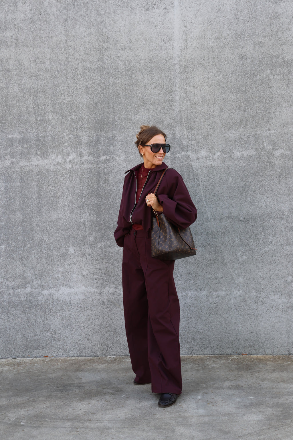 Veerle cropped jasje dark berry