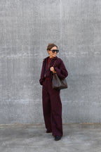 Veerle cropped jasje dark berry