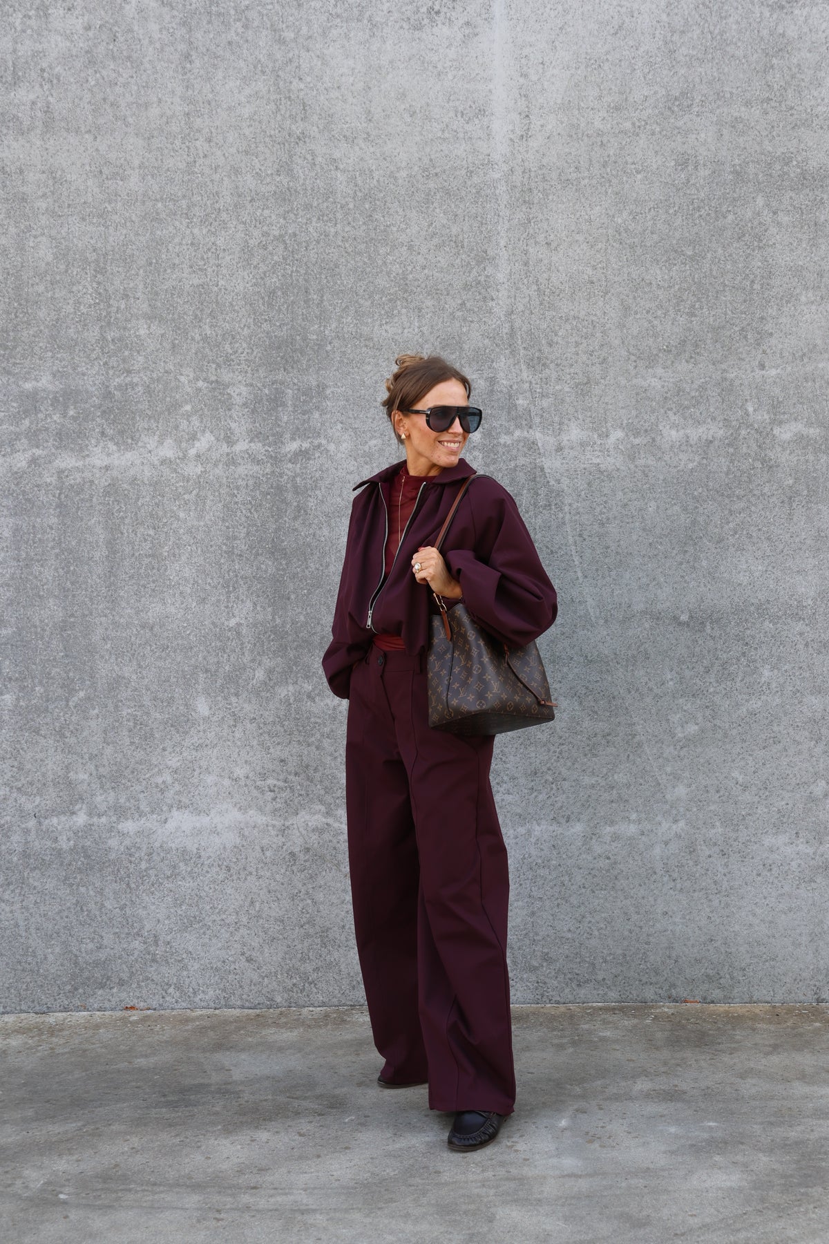Veerle cropped jasje dark berry