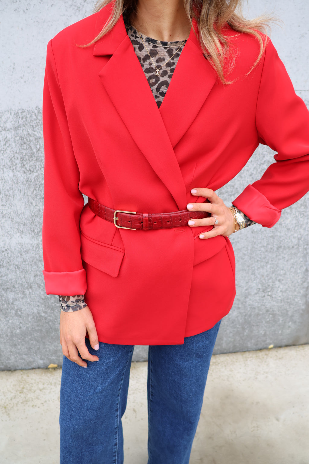 Annick blazer rood