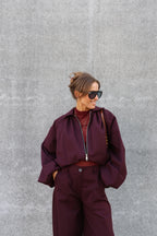 Zoë mesh top bordeaux