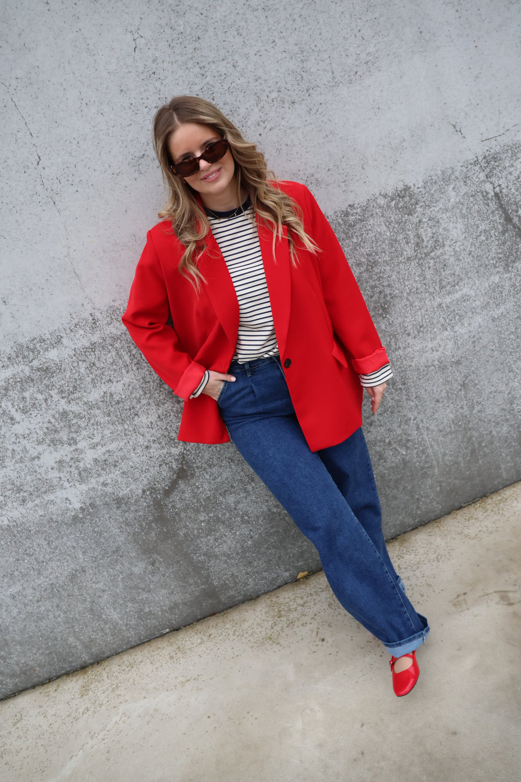 Annick blazer rood