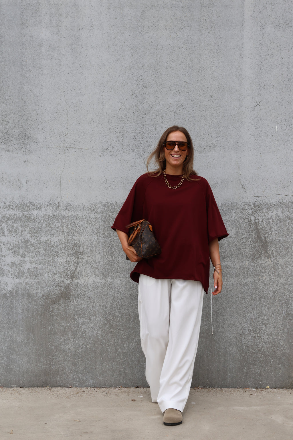 Gulia oversized T-shirt bordeaux