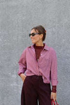 Zoë mesh top bordeaux