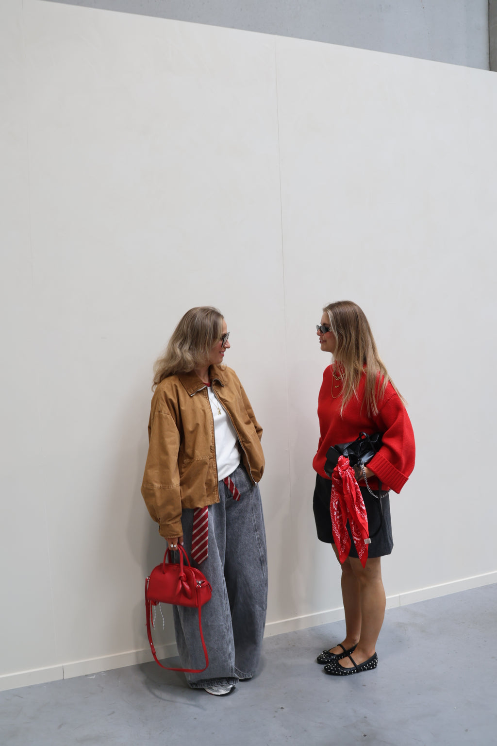 Senna trui met wijde mouw rood