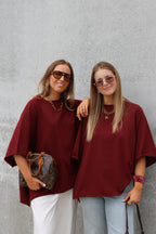 Gulia oversized T-shirt bordeaux