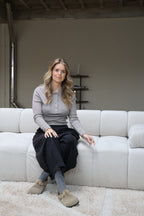 Willa geribde polotrui beige