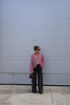 Lenka gestreepte longsleeve bordeaux