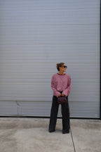 Lenka gestreepte longsleeve bordeaux