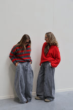 Alexia balloon jeans met rekkerband grijs