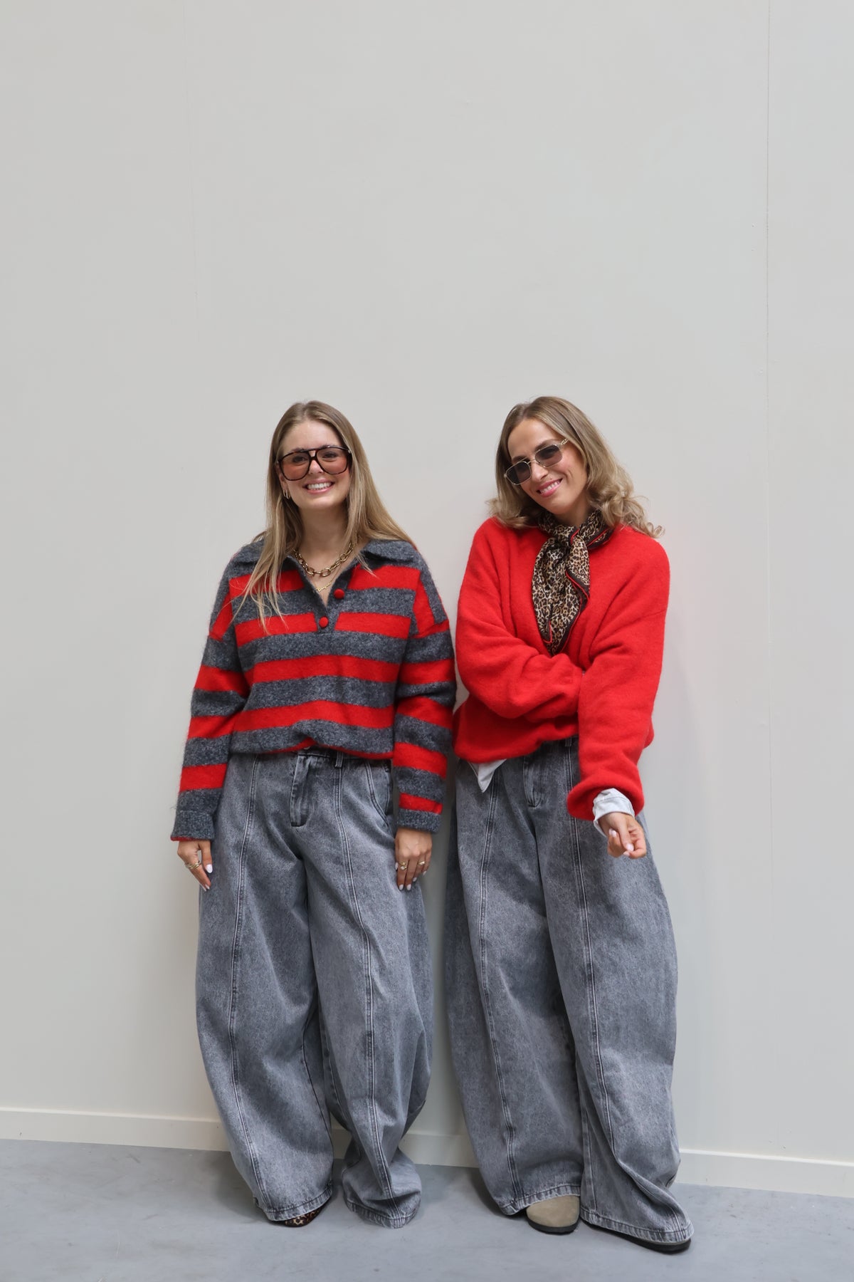 Alexia balloon jeans met rekkerband grijs