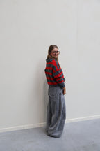 Alexia balloon jeans met rekkerband grijs