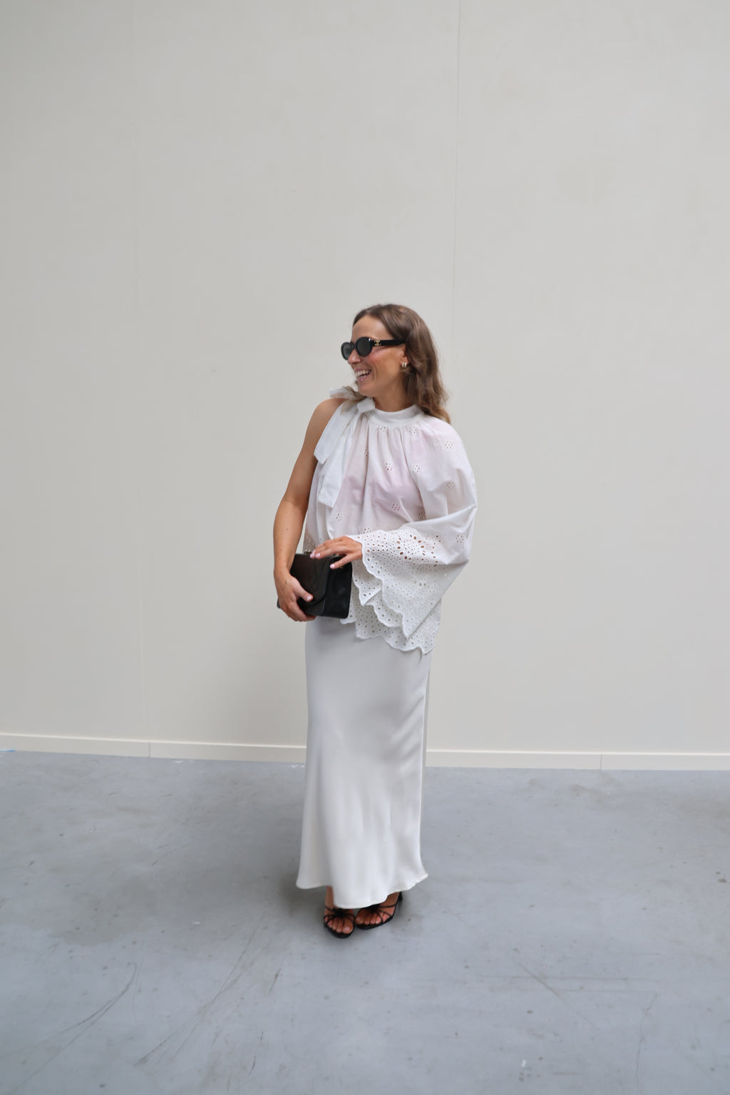 Alice broderie blouse wit