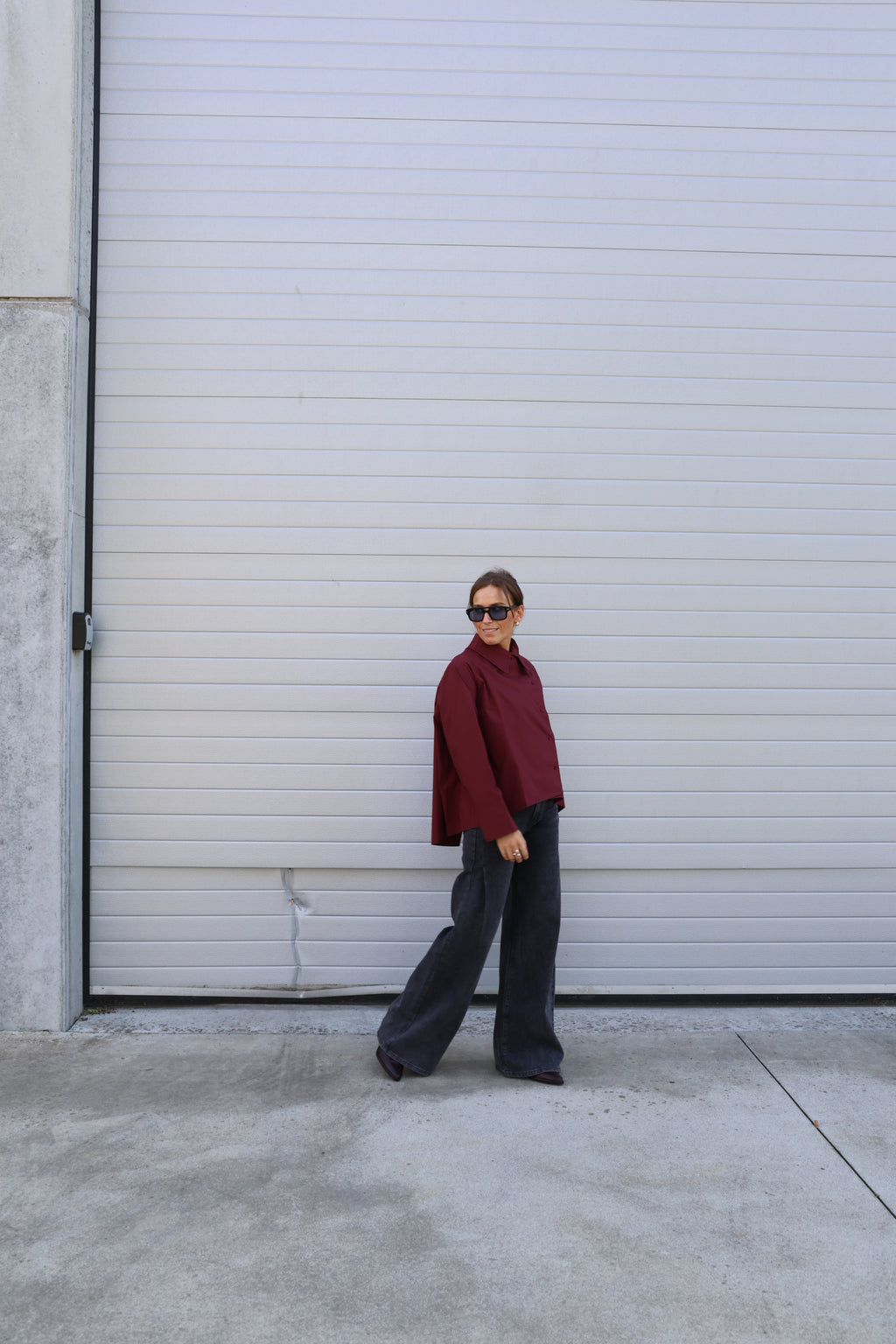 Yuna overslaghemd bordeaux