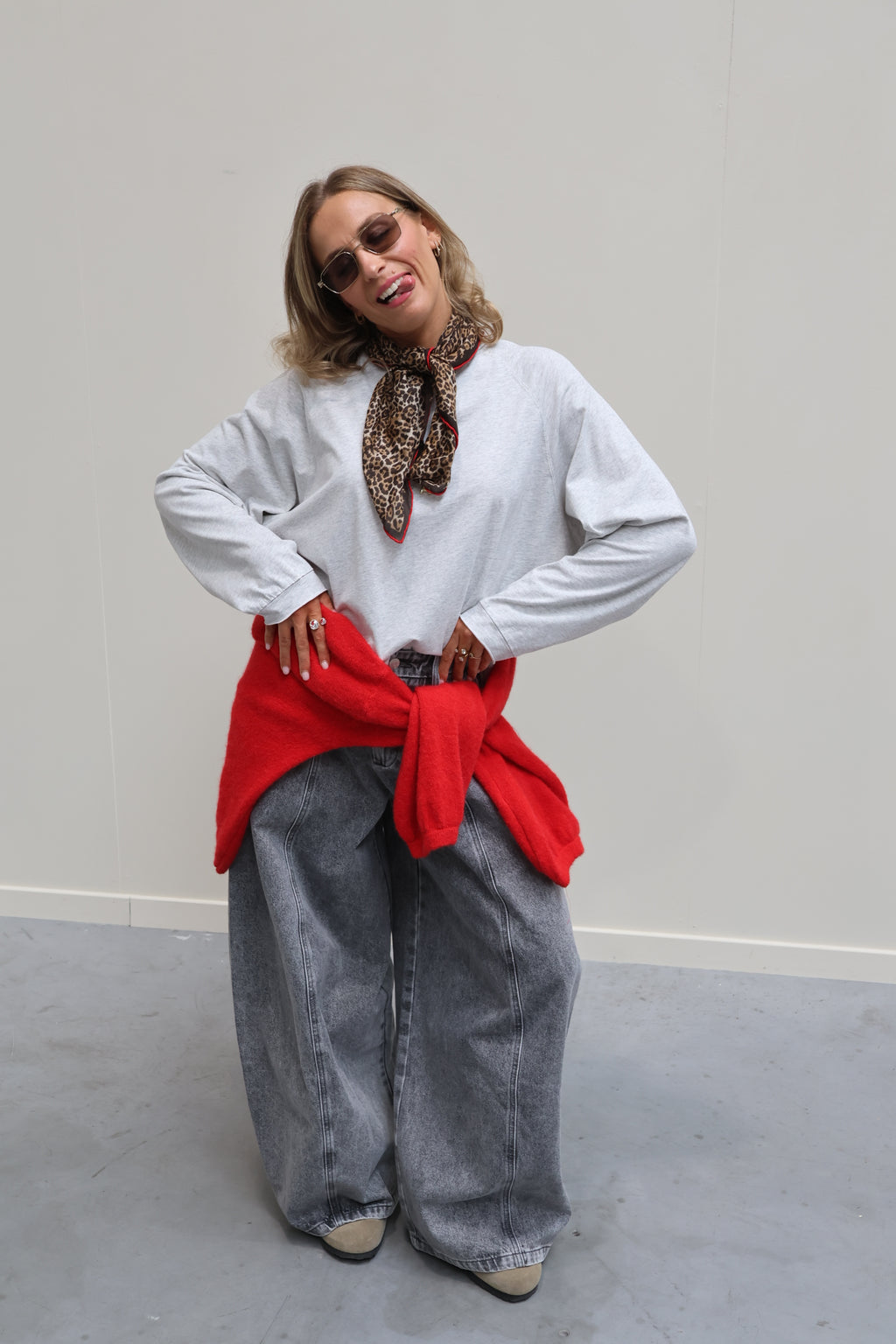 Gulia oversized longsleeve grijs