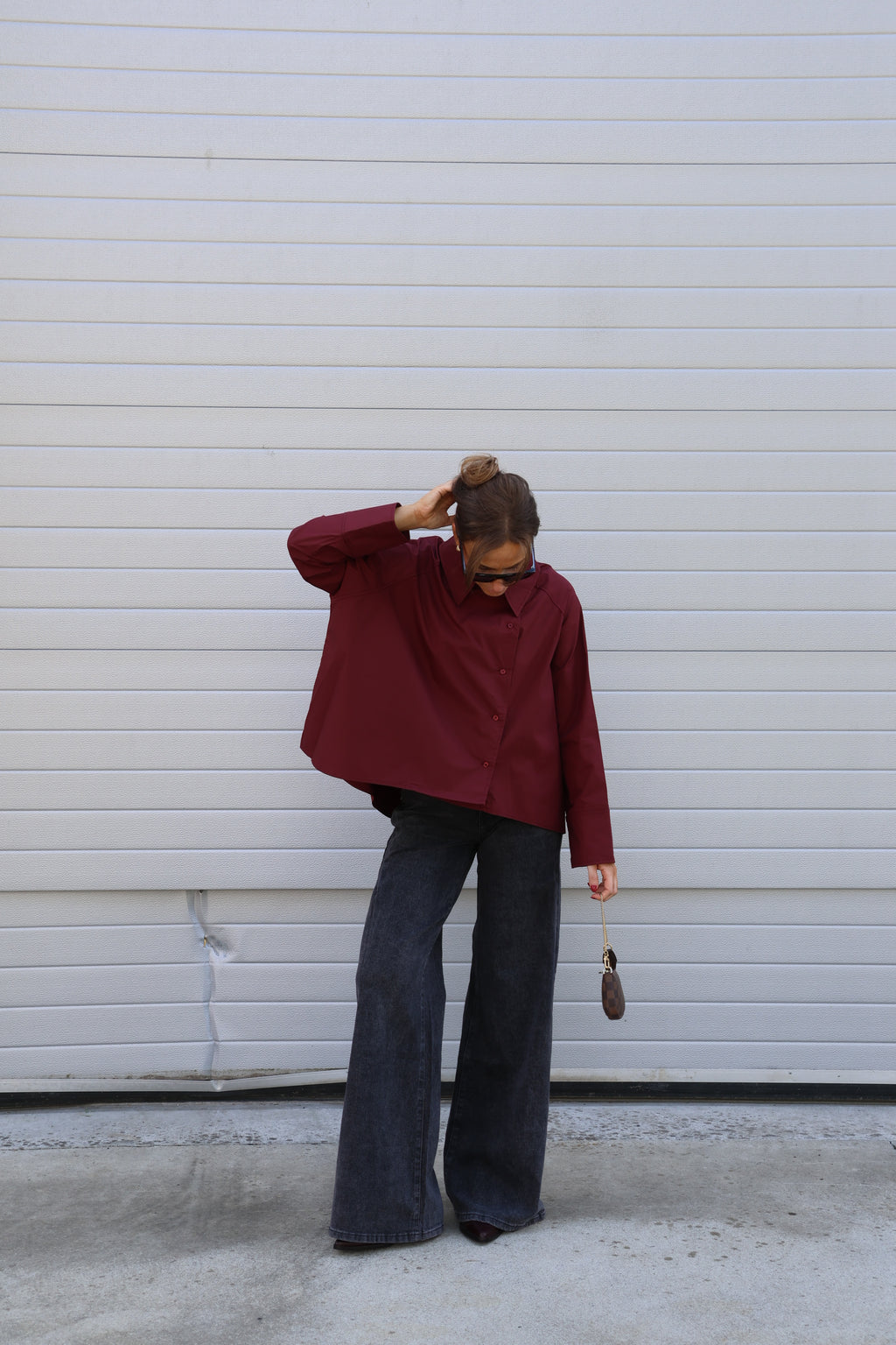 Yuna overslaghemd bordeaux