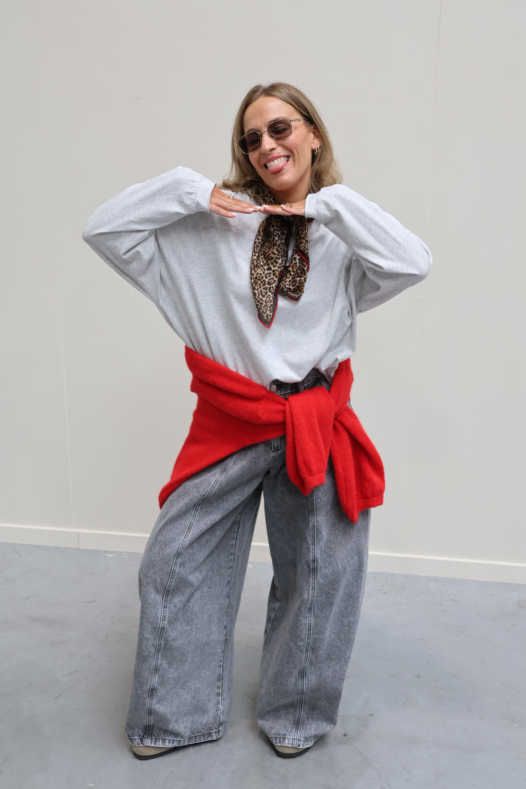 Gulia oversized longsleeve grijs